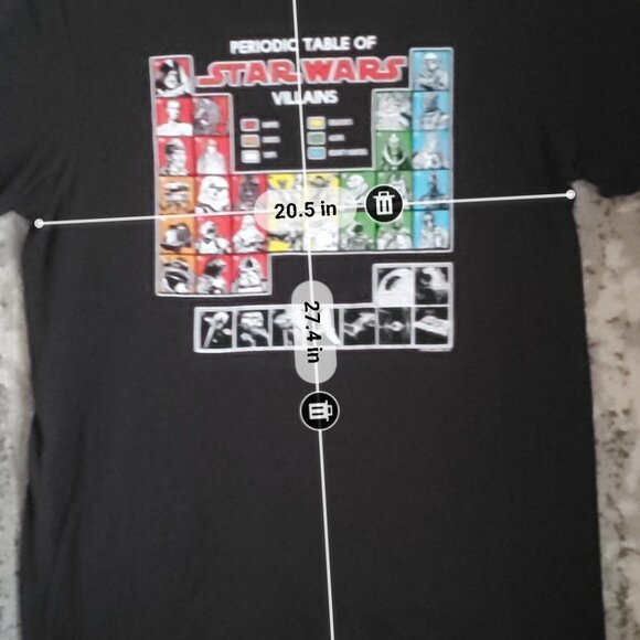 Star Wars Periodic Table Of Villains Black Graphic T-Shirt Size L - Picture 6 of 7
